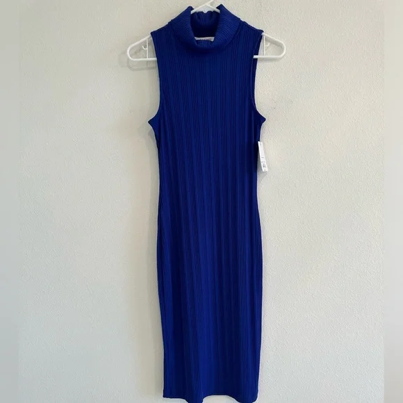 black bodycon dress with long lace sleeves SIMKHAI | Sleeveless Turtleneck Dress main image 1